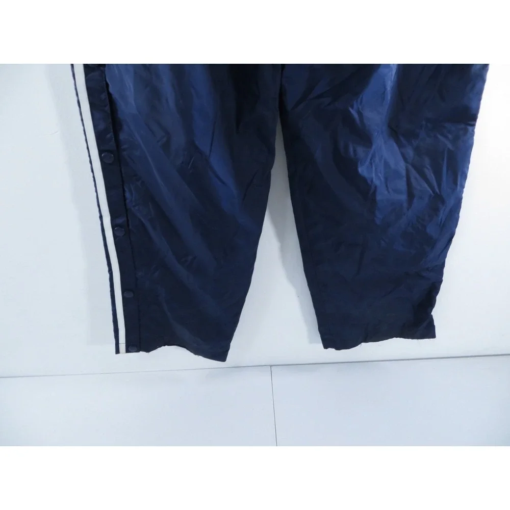 Vintage Adidas Mens Navy Blue 3-Stripe Snap Button Tearaway Track Pants‎ Size M